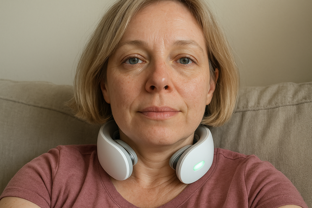 Amanda with RestEasy massager